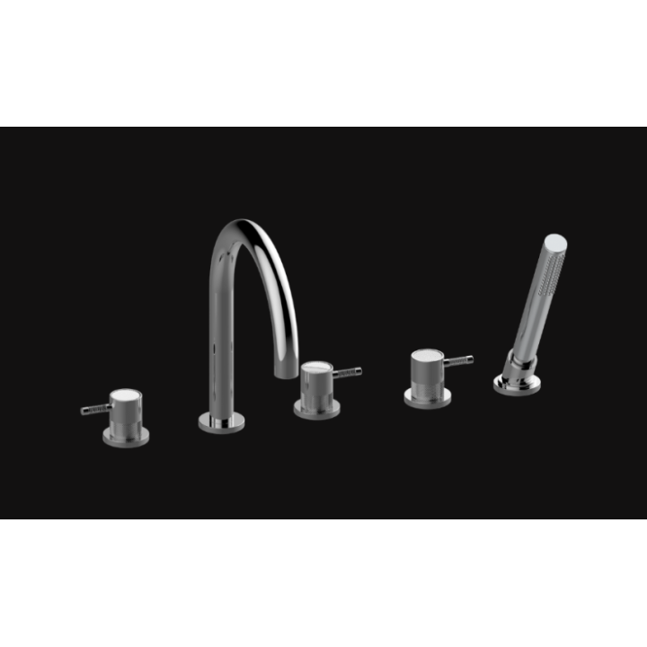 Bateria wannowa Graff Cameo z zestawem natryskowym chrom E-6153-LM69B-PC
