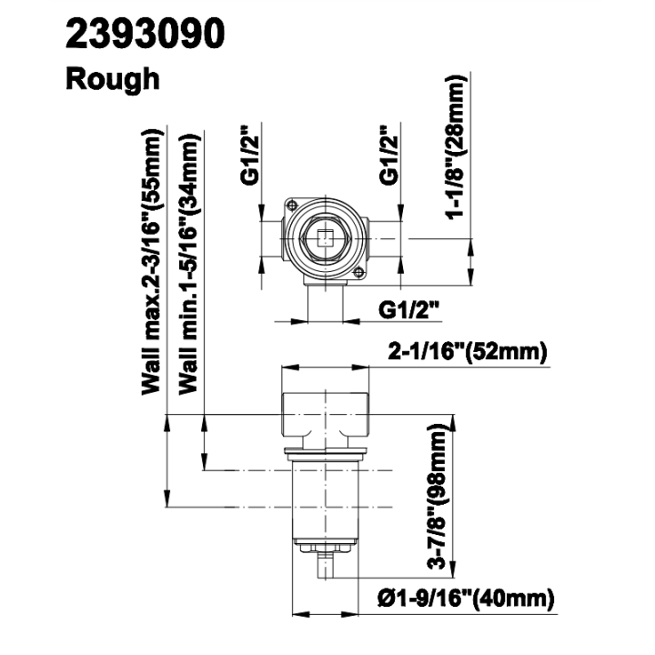 Element podtynkowy Graff baterii natryskowej E-1080