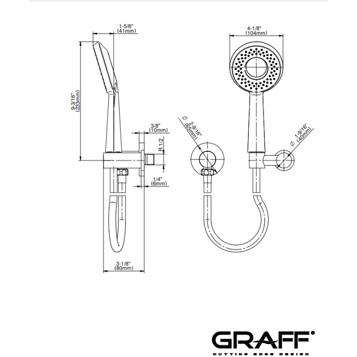 Słuchawka prysznicowa Graff Ametis chrom E-8679-PC