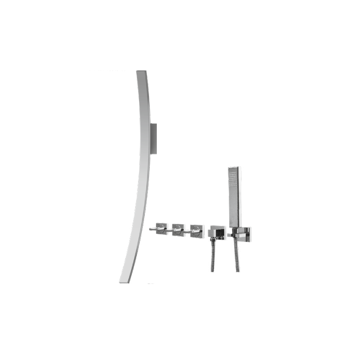 Bateria wannowa Graff Luna z zestawem prysznicowym chrom E-6054-C14U-PC-T
