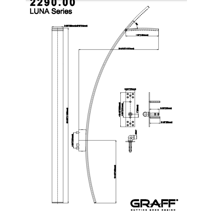 Kolumna prysznicowa Graff Luna chrom E-8700-PC-T