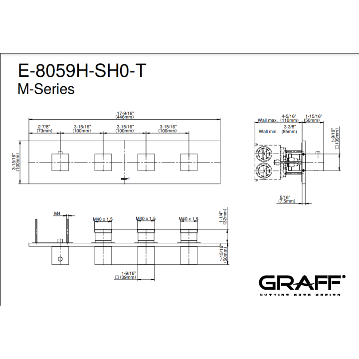Element zewnętrzny Graff Incanto do baterii natryskowej chrom E-8059H-SH0-PC-T