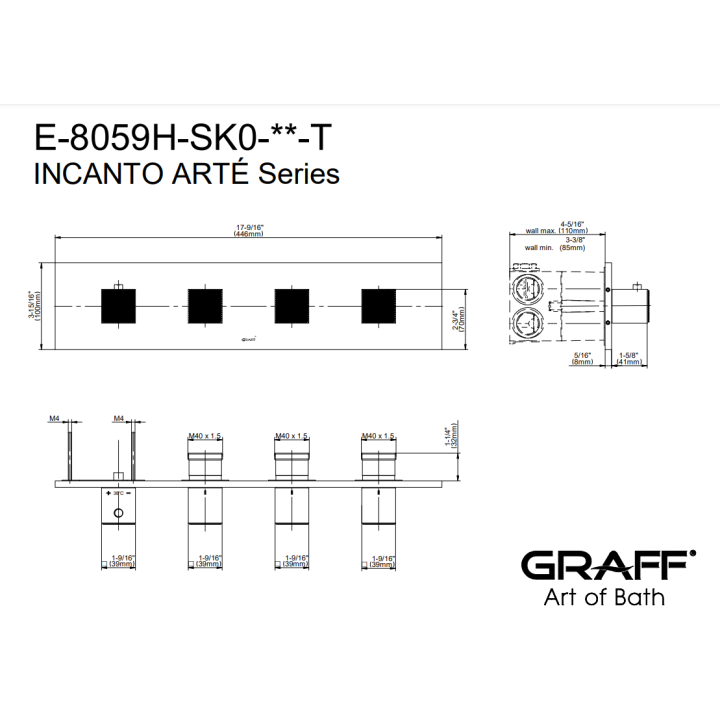 Element zewnętrzny Graff Incanto Arte do baterii natryskowej chrom E-8059H-SK0-PC-T