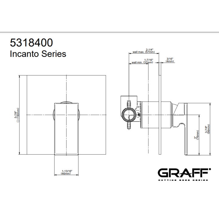 Element zewnętrzny Graff Incanto baterii natryskowej chrom E-7040-LM55N-PC-T