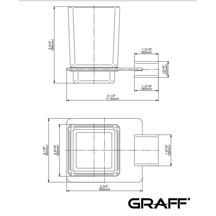 Uchwyt na kubek Graff Incanto chrom E-9802-PC