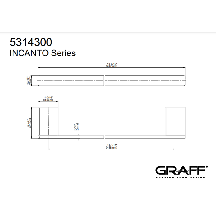 Wieszak na ręcznik Graff Incanto 45,8 cm chrom E-9807-PC