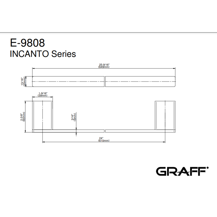 Wieszak na ręcznik Graff Incanto 61 cm chrom E-9808-PC