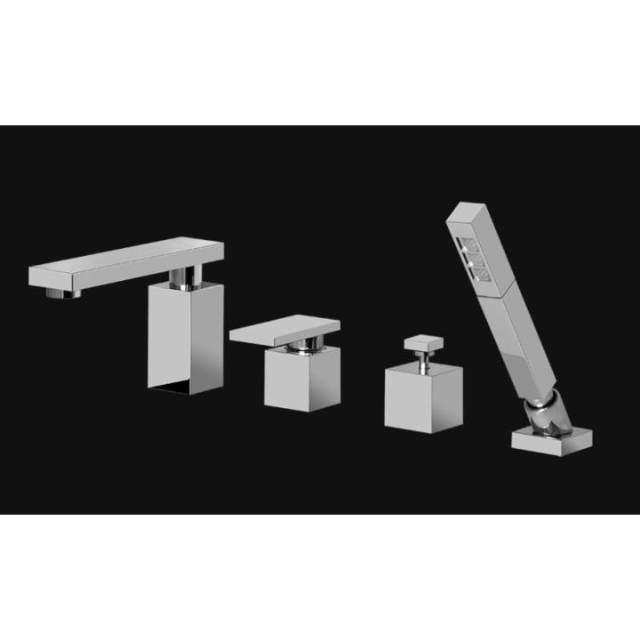 Bateria wannowa Graff Solar z zestawem natryskowym chrom E-3751-LM31-PC
