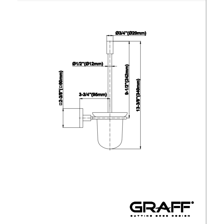 Szczotka WC Graff Solar chrom E-9149-PC