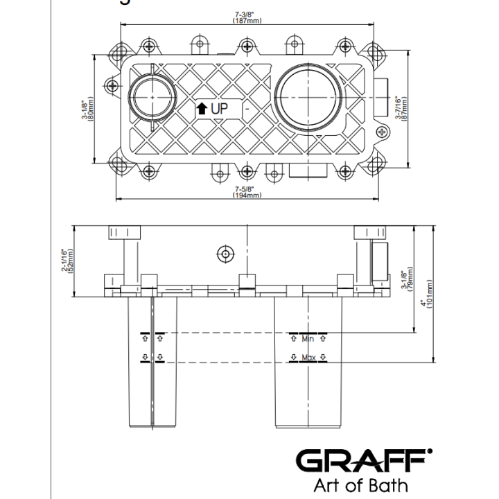 Element podtynkowy Graff do baterii progresywnej E-1026A