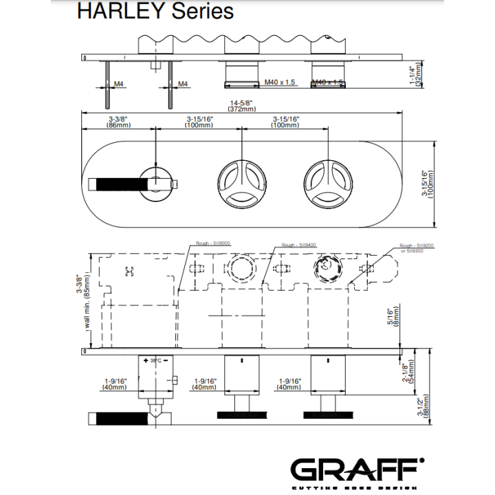 Element zewnętrzny Graff Harley baterii natryskowej chrom E-8056HH-LM57C19-PC-T