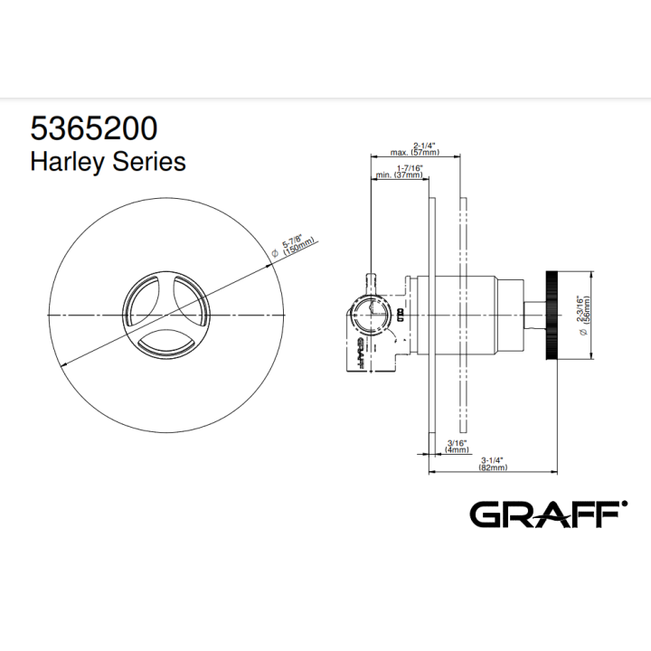 Element zewnętrzny Graff Harley baterii natryskowej progresywnej chrom E-7031-C19-PC-T