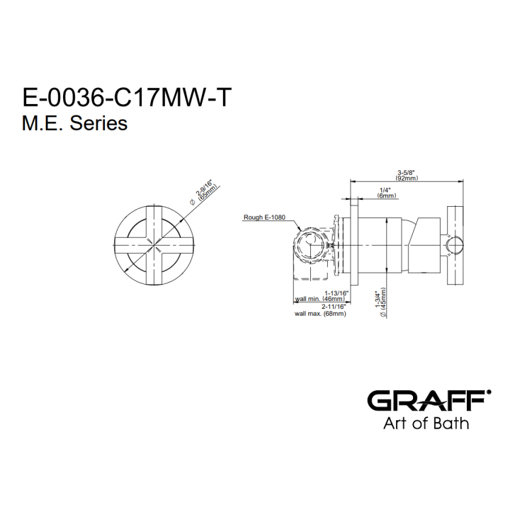 Element zewnętrzny Graff Terra baterii natryskowej chrom E-0036-C17MW-PC-T