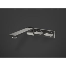 Bateria umywalkowa Graff Sade ścienna z wylewką 20cm chrom E-3630-C14W-PC