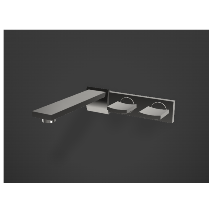 Bateria umywalkowa Graff Sade ścienna z wylewką 20cm chrom E-3630-C14W-PC