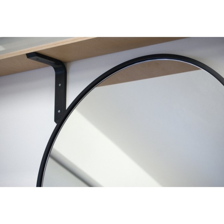 LUSTRO SCANDI SLIM – CZARNE OKRĄGŁE 120cm GieraDesign SCD/SL/B/120