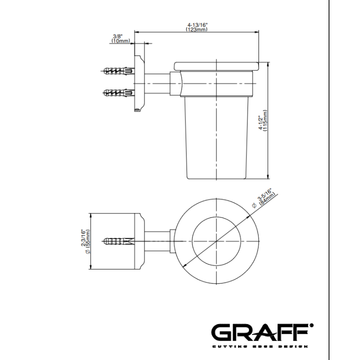 Uchwyt na kubek Graff Vintage chrom E-19102-PC