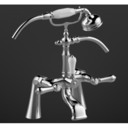 Bateria wannowa Graff Adley z zestawem natryskowym chrom E-3890-LM34-PC