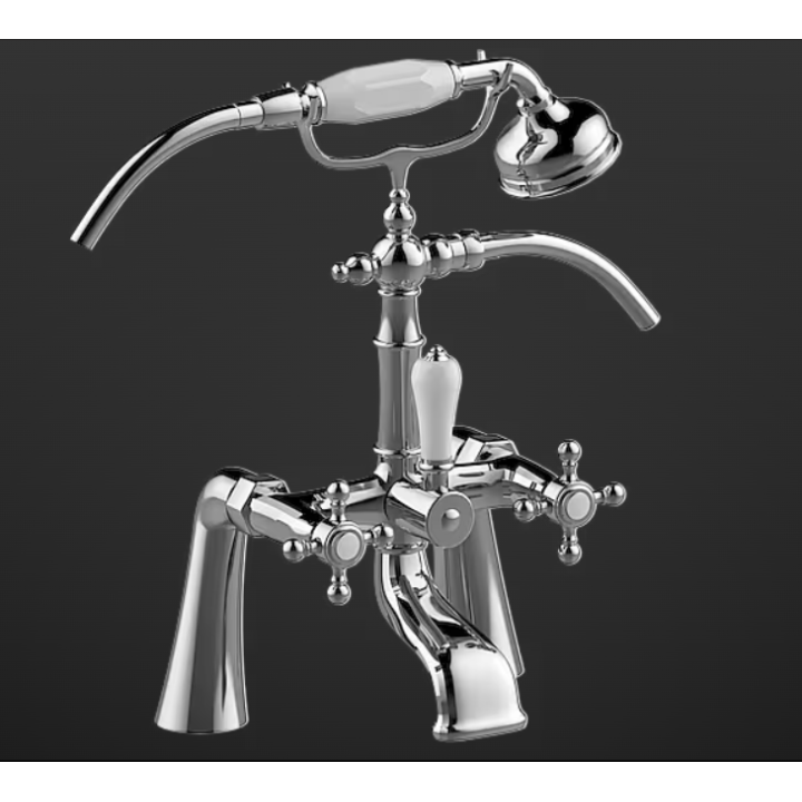 Bateria wannowa Graff Adley z zestawem natryskowym chrom E-3890-C2-PC