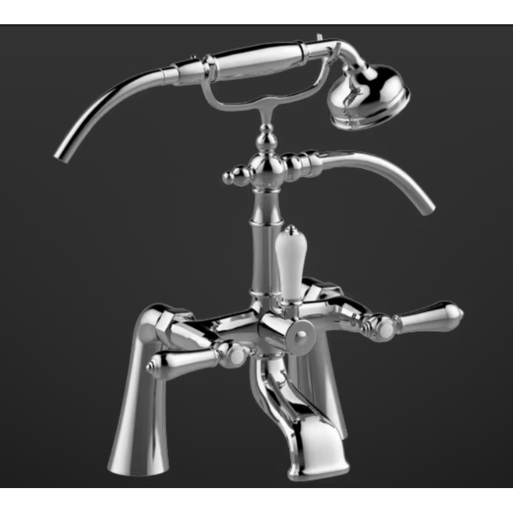 Bateria wannowa Graff Adley z zestawem natryskowym chrom E-3893-LM34-PC