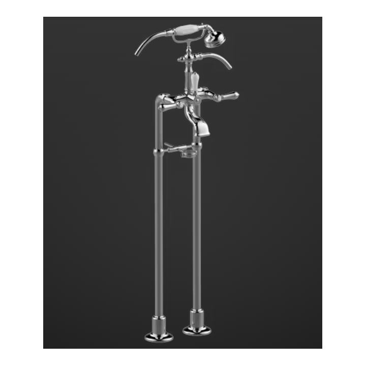 Bateria wannowa Graff Adley podłogowa chrom E-3895-LM34-PC