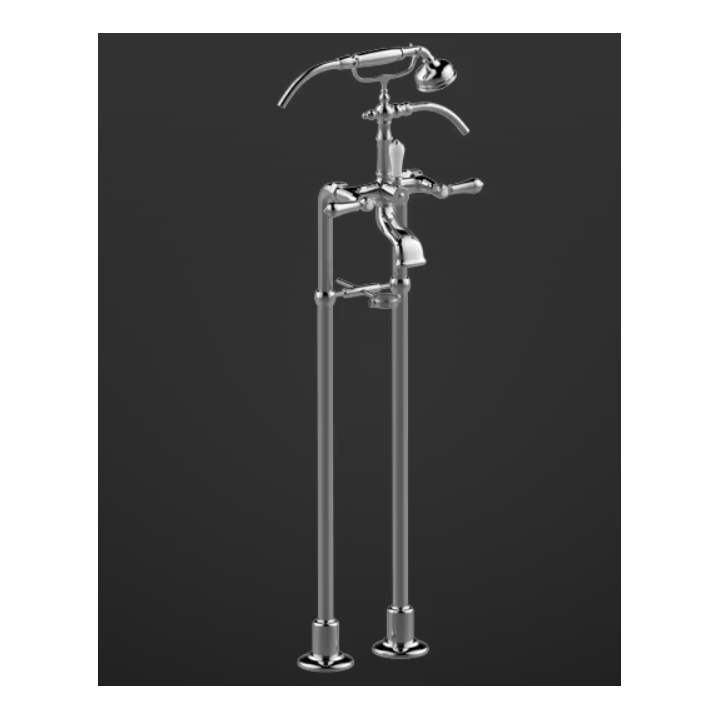 Bateria wannowa Graff Adley podłogowa chrom E-3896-LM34-PC
