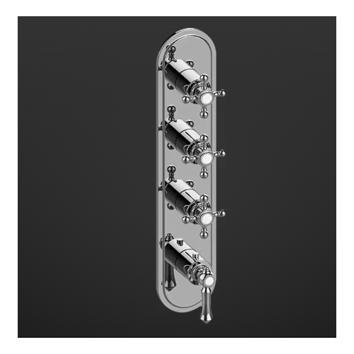 Element zewnętrzny Graff Adley do baterii natryskowej chrom Trim only E-8088-LM15C2-PC-T