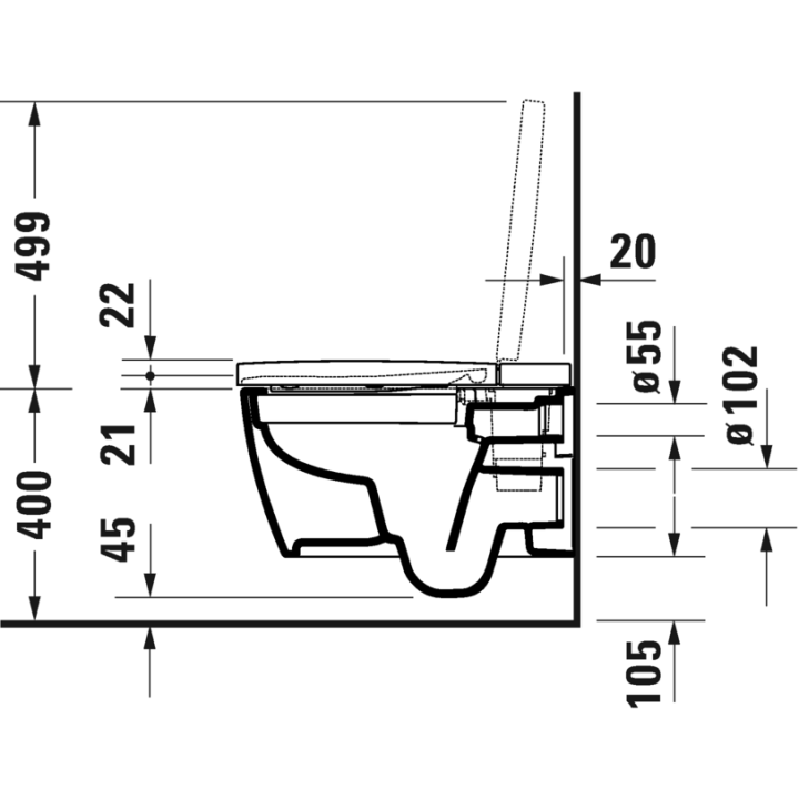 Toaleta myjąca podwieszana DURAVIT SENSOWASH STARCK F LITE Compact, biała 650001012004310