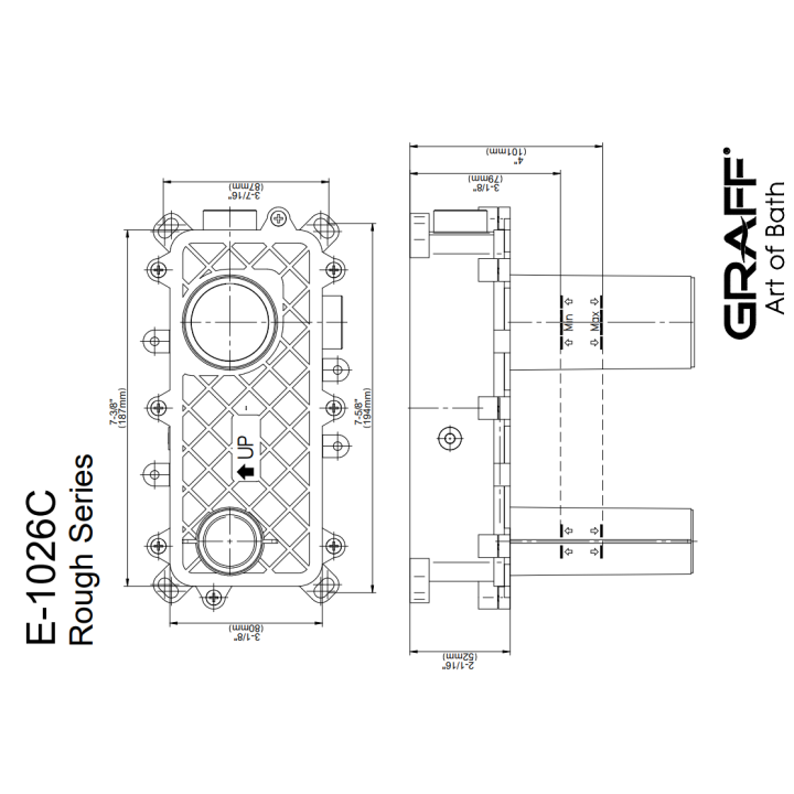 Element podtynkowy do baterii progresywnej Graff E-1026C