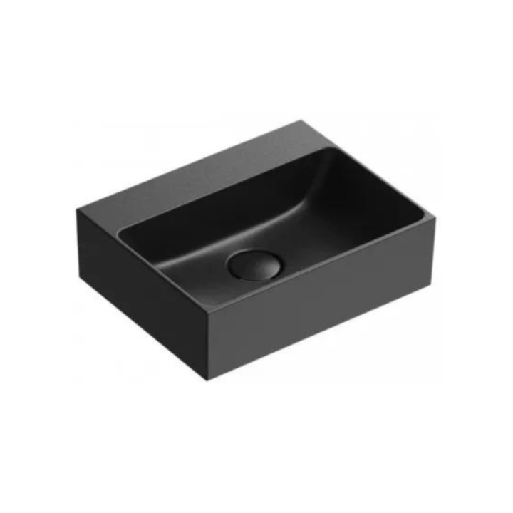 Umywalka wisząca/nablatowa Catalano Premium 40x32 cm bez otw. na baterię Nero Satinato 0220420022