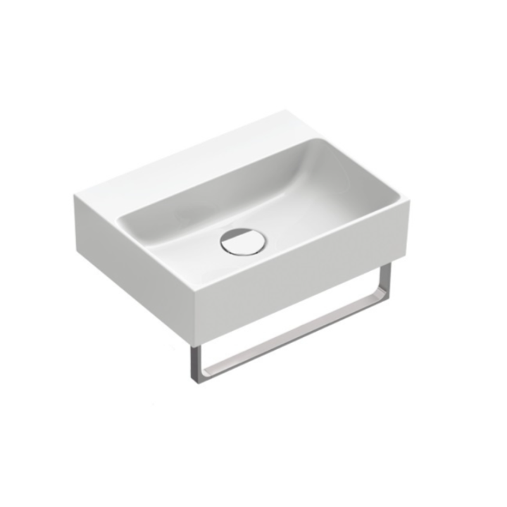 Umywalka wisząca/nablatowa Catalano Premium Verso 45x35 cm bez otw. na baterię Bianco 0220450001