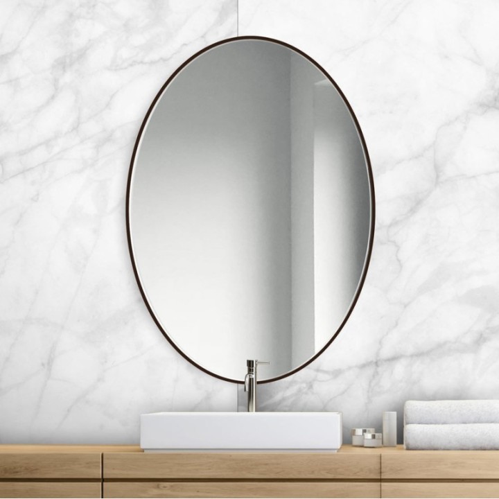 LUSTRO SCANDI SLIM OWALNE CZARNE 40x60cm GieraDesign SCO/SL/B/40x60