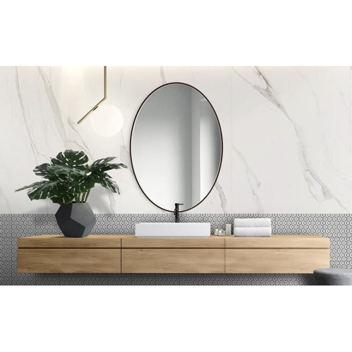 LUSTRO SCANDI SLIM OWALNE CZARNE 40x60cm GieraDesign SCO/SL/B/40x60
