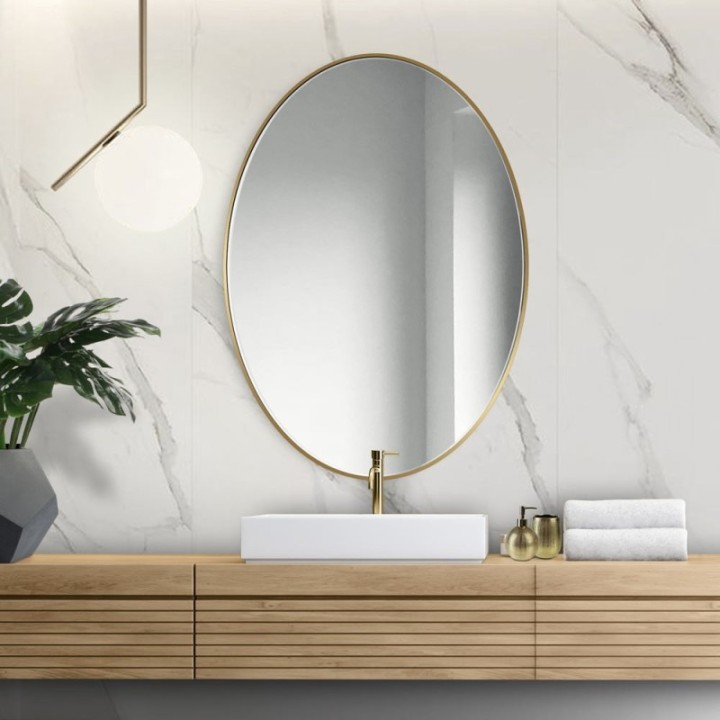 LUSTRO SCANDI SLIM OWALNE ZŁOTE 40x60cm GieraDesign SCO/SL/G/40x60