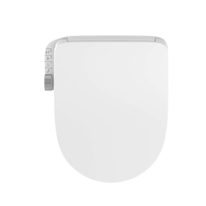 Deska WC ROCA M4 Round Compacto myjąca z funkcją bidetu, przyłącza boczne biała A804057001