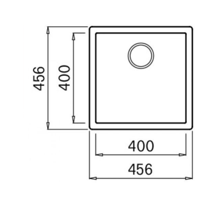 Zlewozmywak Elleci ZEN 102 456x456mm K83 Clay LKZ10282BKM