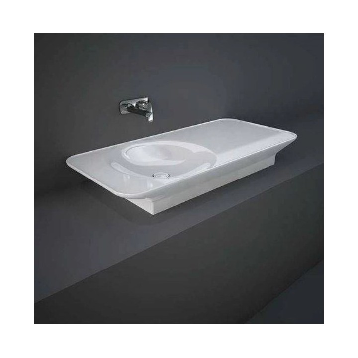 VALET Umywalka podwieszana & nablatowa 112x50,5 cm blat P biały mat VALWB11200500A - RAK CERAMIC