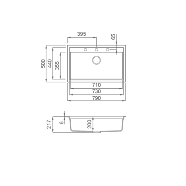Zlewozmywak Elleci SINTESI 130 790x500mm K82 Sage Green LKS13082