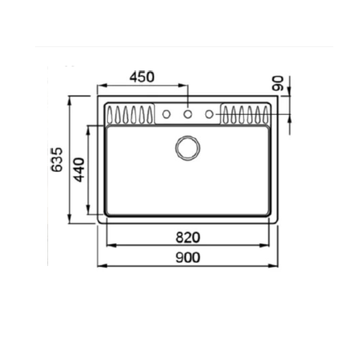 Zlewozmywak Elleci SPAZIO 900x635mm 900 K86 Black LKS90086