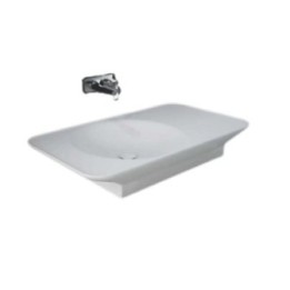 VALET Umywalka podwieszana & nablatowa 92x50,5 cm blat P biały mat VALWB09200500A Rak Ceramik