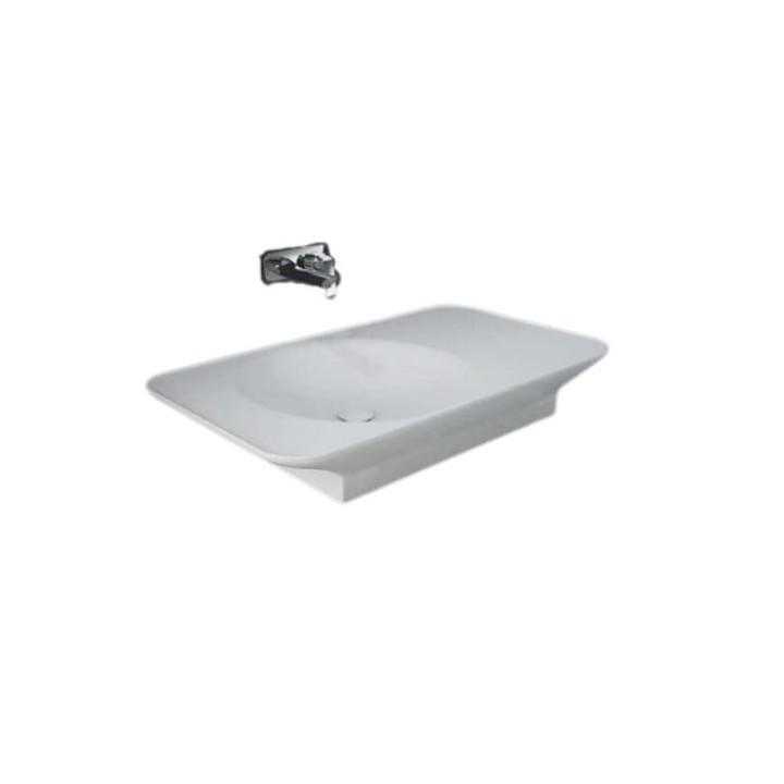 VALET Umywalka podwieszana & nablatowa 92x50,5 cm blat P biały mat VALWB09200500A Rak Ceramik
