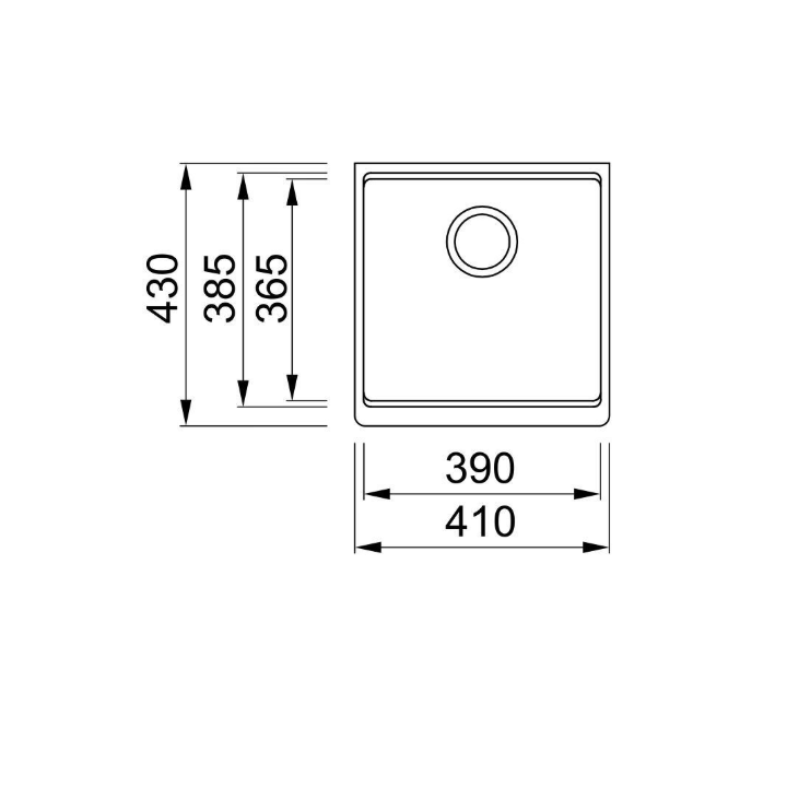 Zlewozmywak Elleci Time 102 410x430mm G39 Bianco Soft podwieszany LG210239FIXCIBSO