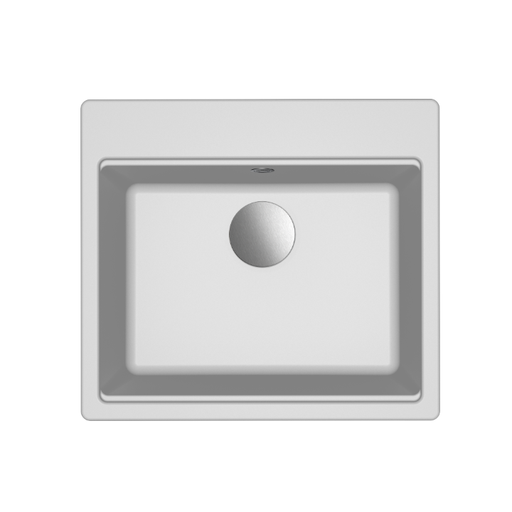 Zlewozmywak Elleci Time 105 570x510mm G68 Bianco LG210568FIXCI