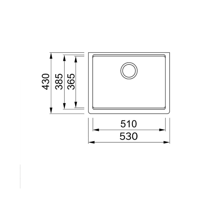 Zlewozmywak Elleci Time 105 530x430mm G68 Bianco podwieszany LG210568FBXCBBSOK