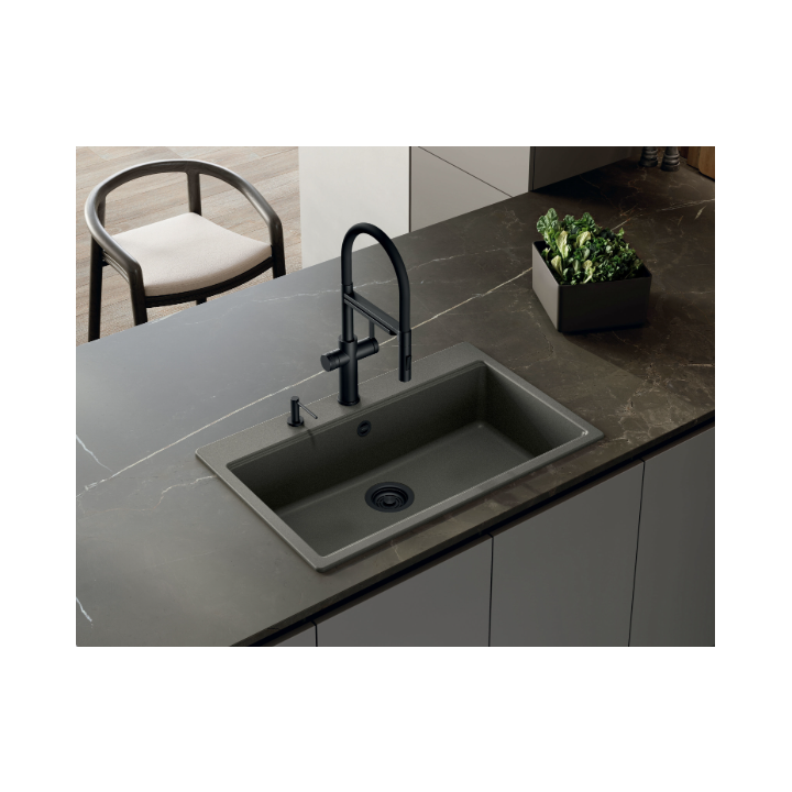 Zlewozmywak Elleci Time 130 790x510mm G48 Cemento LG213048FIXCI