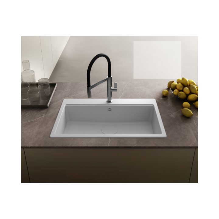 Zlewozmywak Elleci Time 130 790x510mm G68 Bianco LG213068FIXCI