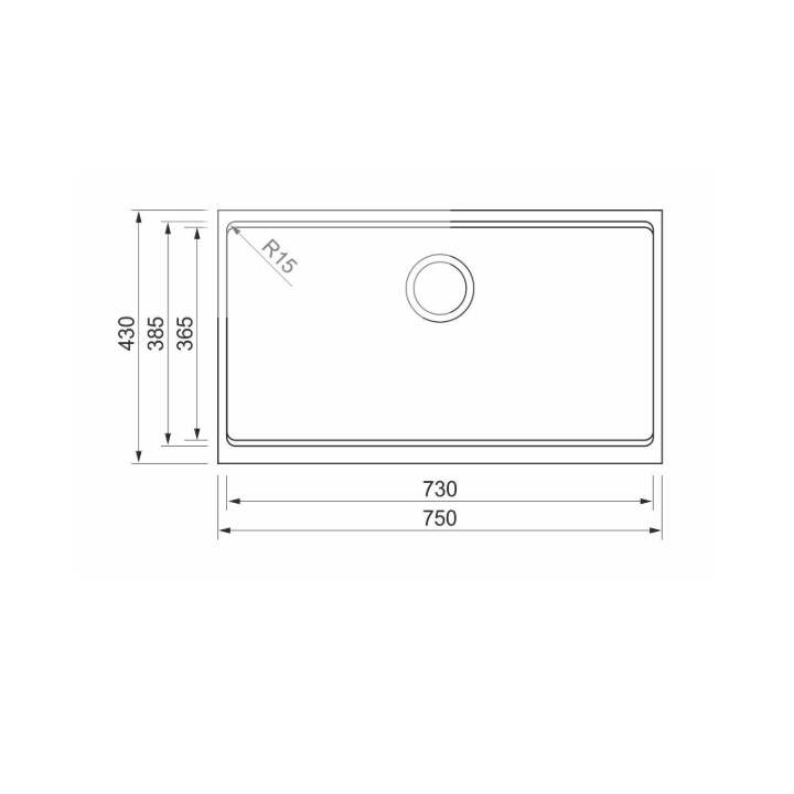 Zlewozmywak Elleci Time 130 750x435mm G43 Tortora podwieszany LG213043FIXCIBSOK