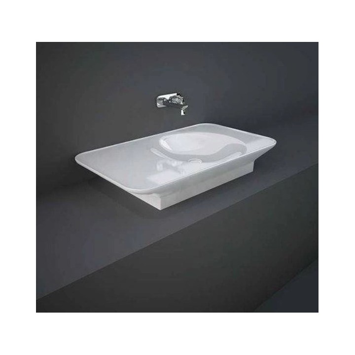 VALET Umywalka podwieszana & nablatowa 92 x 50,5 cm blat L biały połysk VALWB09300AWHA Rak Ceramik