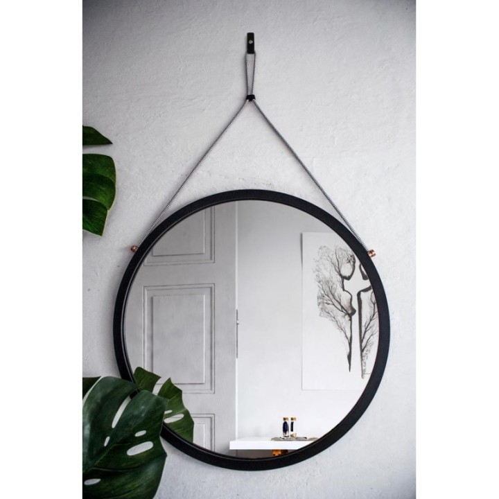 LUSTRO SCANDI POWER CHEVRON – WISZĄCE CZARNE 70cm SCP/CH/B/70