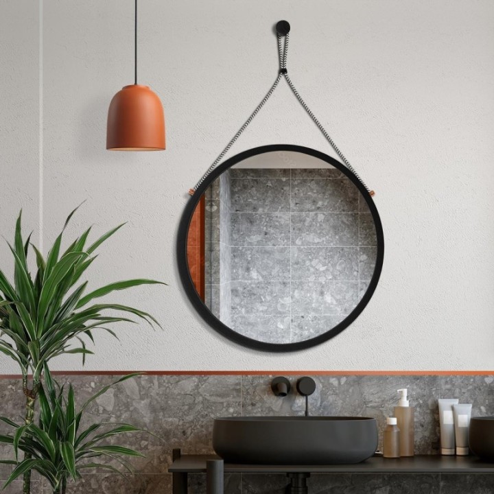 LUSTRO SCANDI POWER CHEVRON – WISZĄCE CZARNE 70cm SCP/CH/B/70